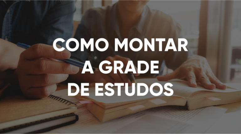 como montar uma grade de estudos para concurso